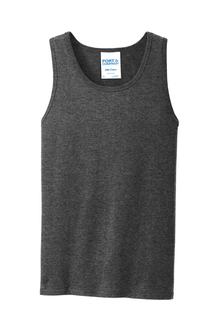 Port & Company Core Cotton Tank Top.  PC54TT Dark Heather Grey