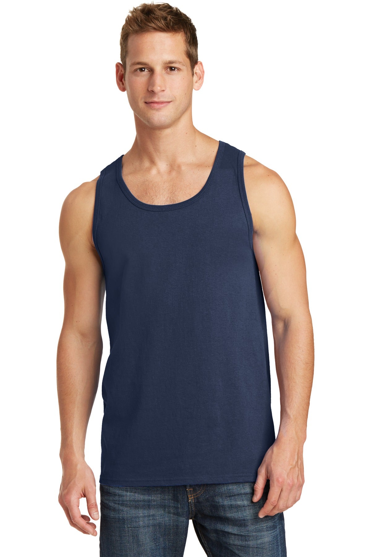 Port & Company Core Cotton Tank Top.  PC54TT Navy