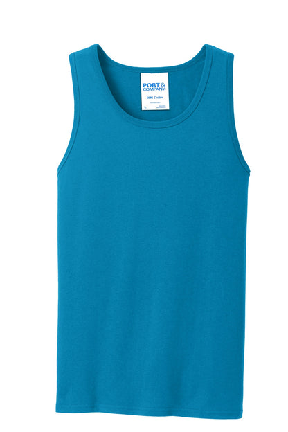 Port & Company Core Cotton Tank Top.  PC54TT Neon Blue