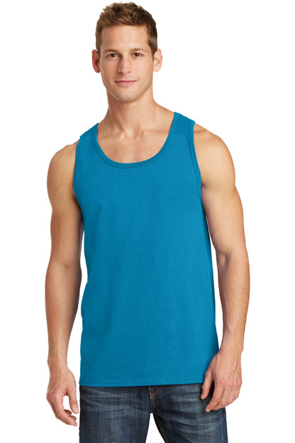 Port & Company Core Cotton Tank Top.  PC54TT Neon Blue