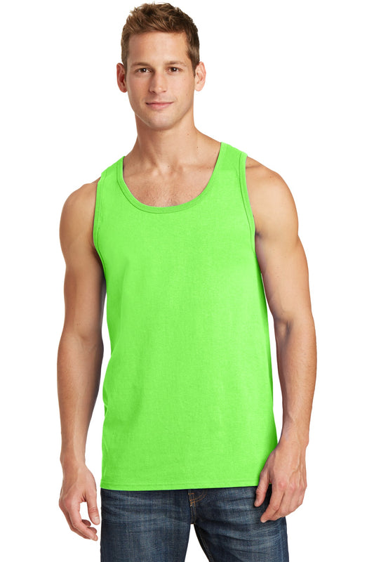 Port & Company Core Cotton Tank Top.  PC54TT Neon Green
