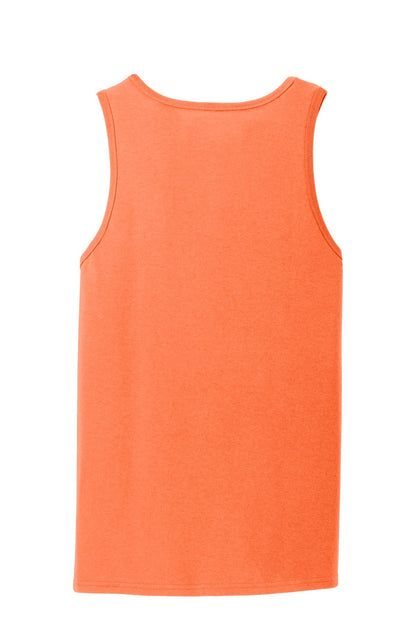 Port & Company Core Cotton Tank Top.  PC54TT Neon Orange