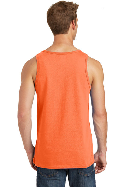 Port & Company Core Cotton Tank Top.  PC54TT Neon Orange
