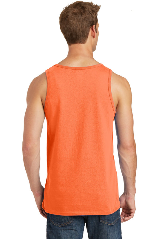 Port & Company Core Cotton Tank Top.  PC54TT Neon Orange