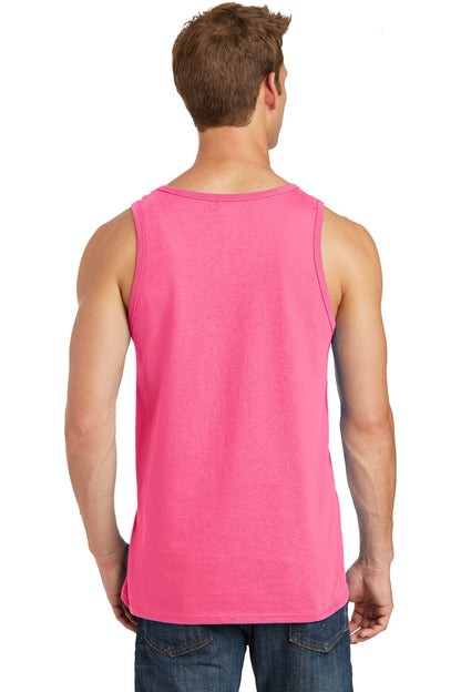 Port & Company Core Cotton Tank Top.  PC54TT Neon Pink