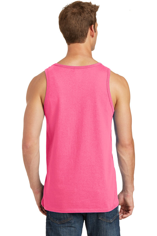 Port & Company Core Cotton Tank Top.  PC54TT Neon Pink