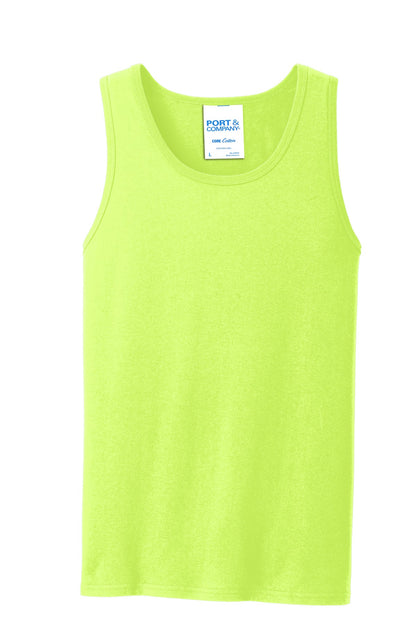 Port & Company Core Cotton Tank Top.  PC54TT Neon Yellow