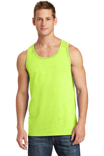Port & Company Core Cotton Tank Top.  PC54TT Neon Yellow