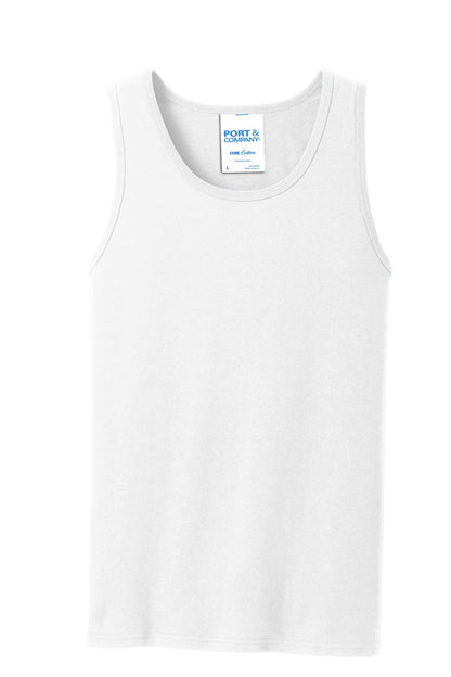 Port & Company Core Cotton Tank Top.  PC54TT White