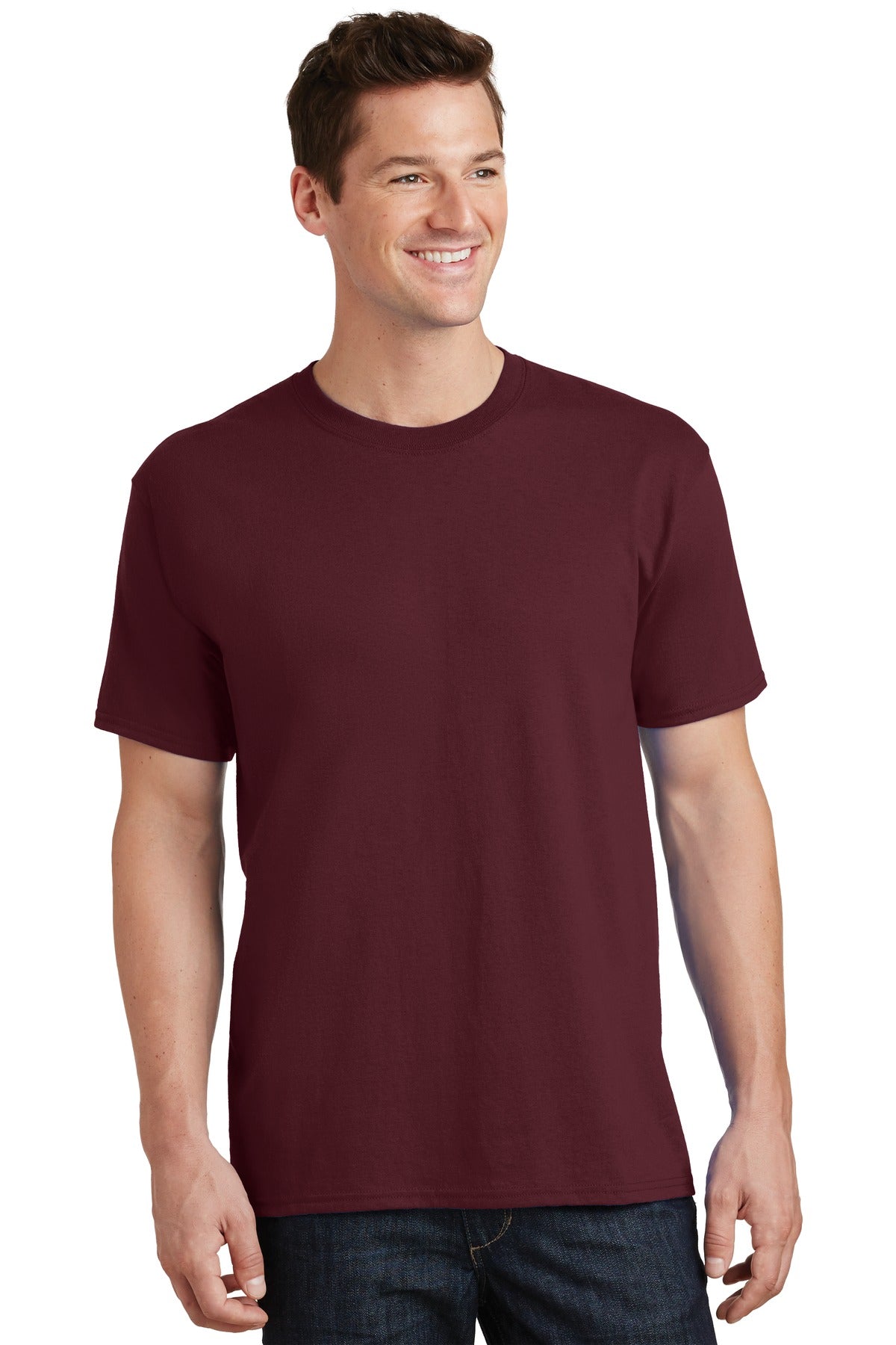Port & Company Tall Core Cotton Tee PC54T Athletic Maroon Tall