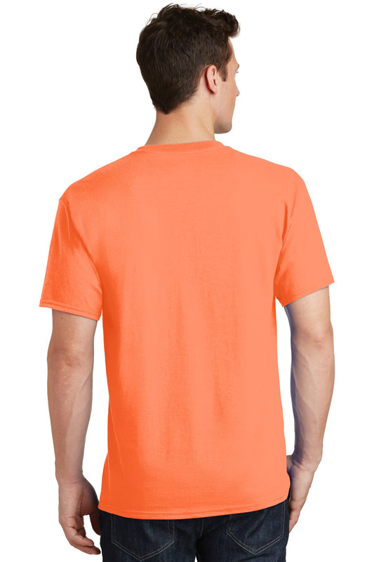 Port & Company Tall Core Cotton Tee PC54T Neon Orange Tall