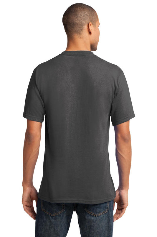 Port & Company Core Cotton V-Neck Tee. PC54V Charcoal