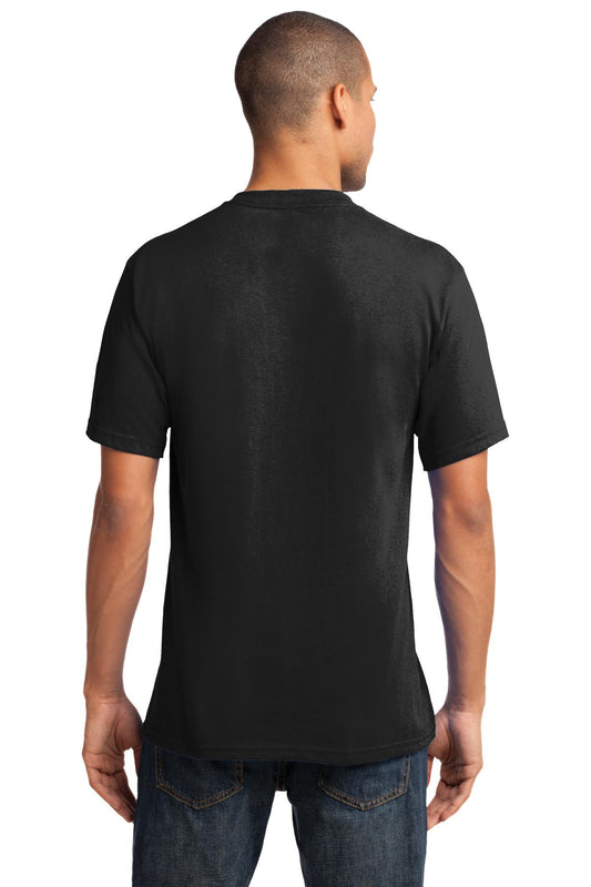 Port & Company Core Cotton V-Neck Tee. PC54V Jet Black