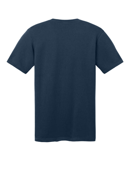 Port & Company Core Cotton V-Neck Tee. PC54V Navy