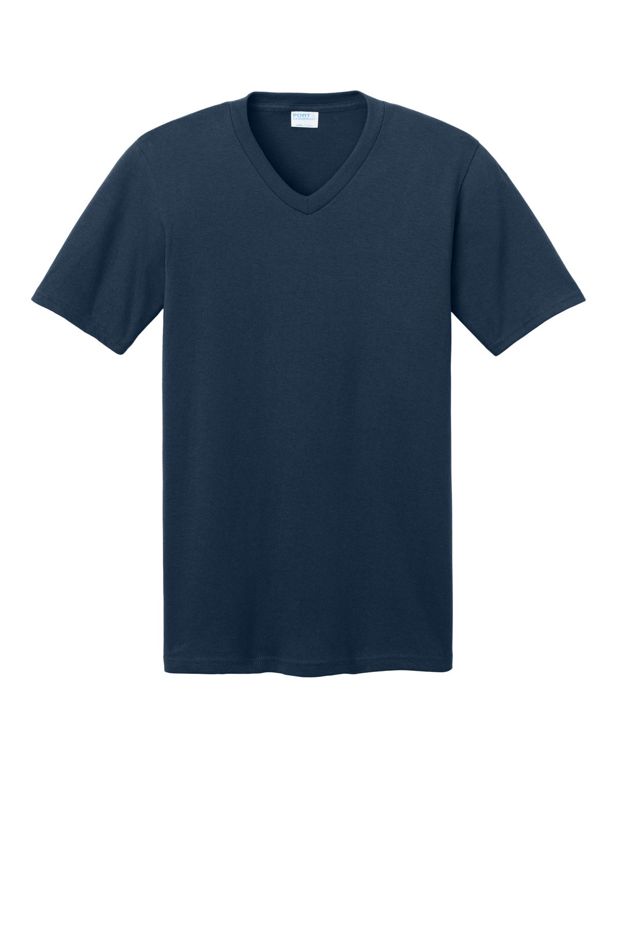 Port & Company Core Cotton V-Neck Tee. PC54V Navy