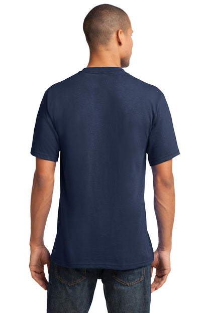 Port & Company Core Cotton V-Neck Tee. PC54V Navy