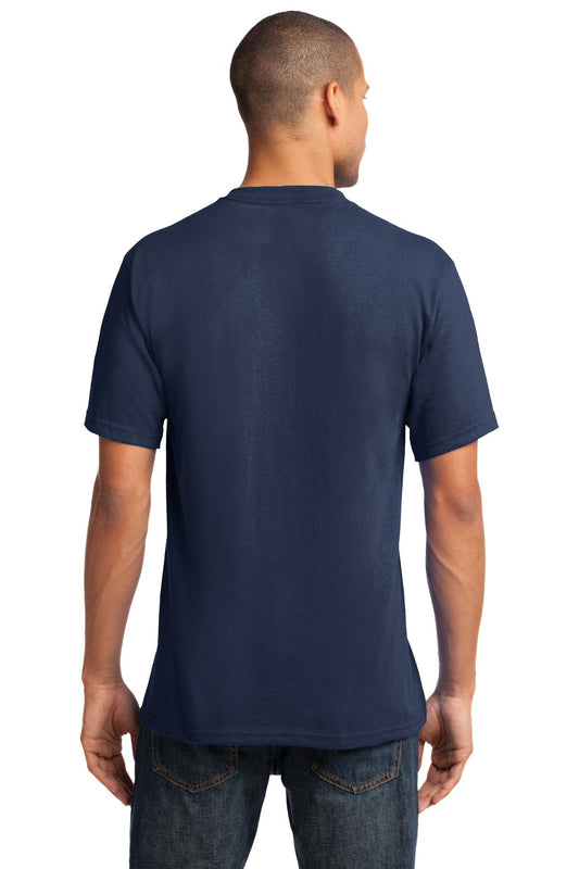 Port & Company Core Cotton V-Neck Tee. PC54V Navy