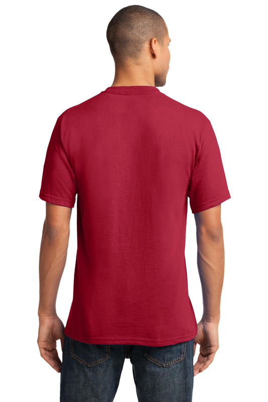 Port & Company Core Cotton V-Neck Tee. PC54V Red
