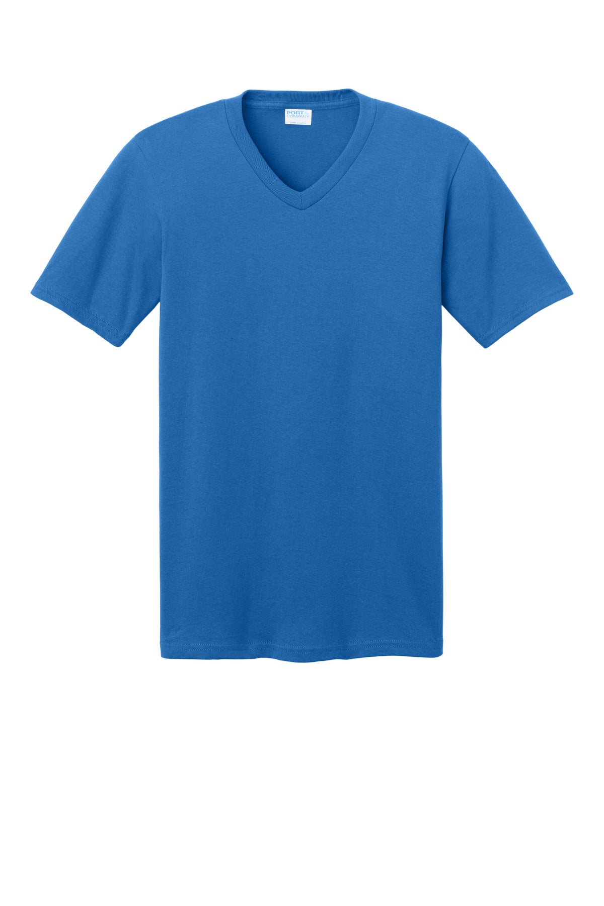 Port & Company Core Cotton V-Neck Tee. PC54V Royal