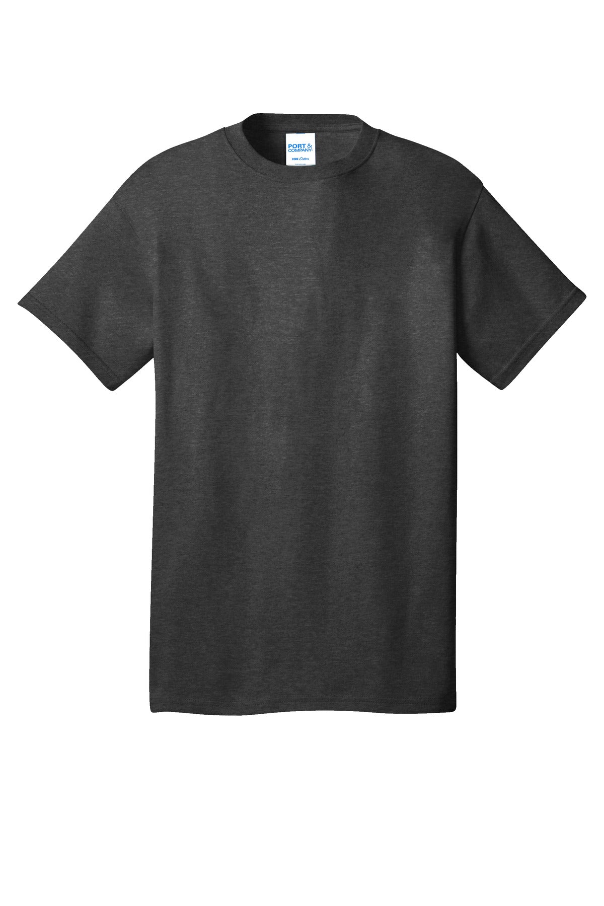 Port & Company Core Cotton Tee. PC54 Black Heather