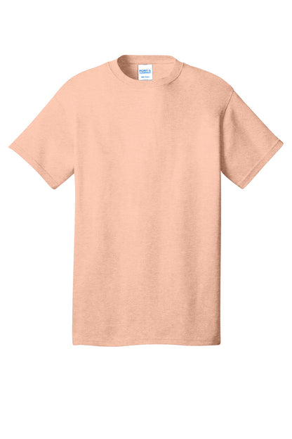Port & Company Core Cotton Tee. PC54 Heathered Dusty Peach