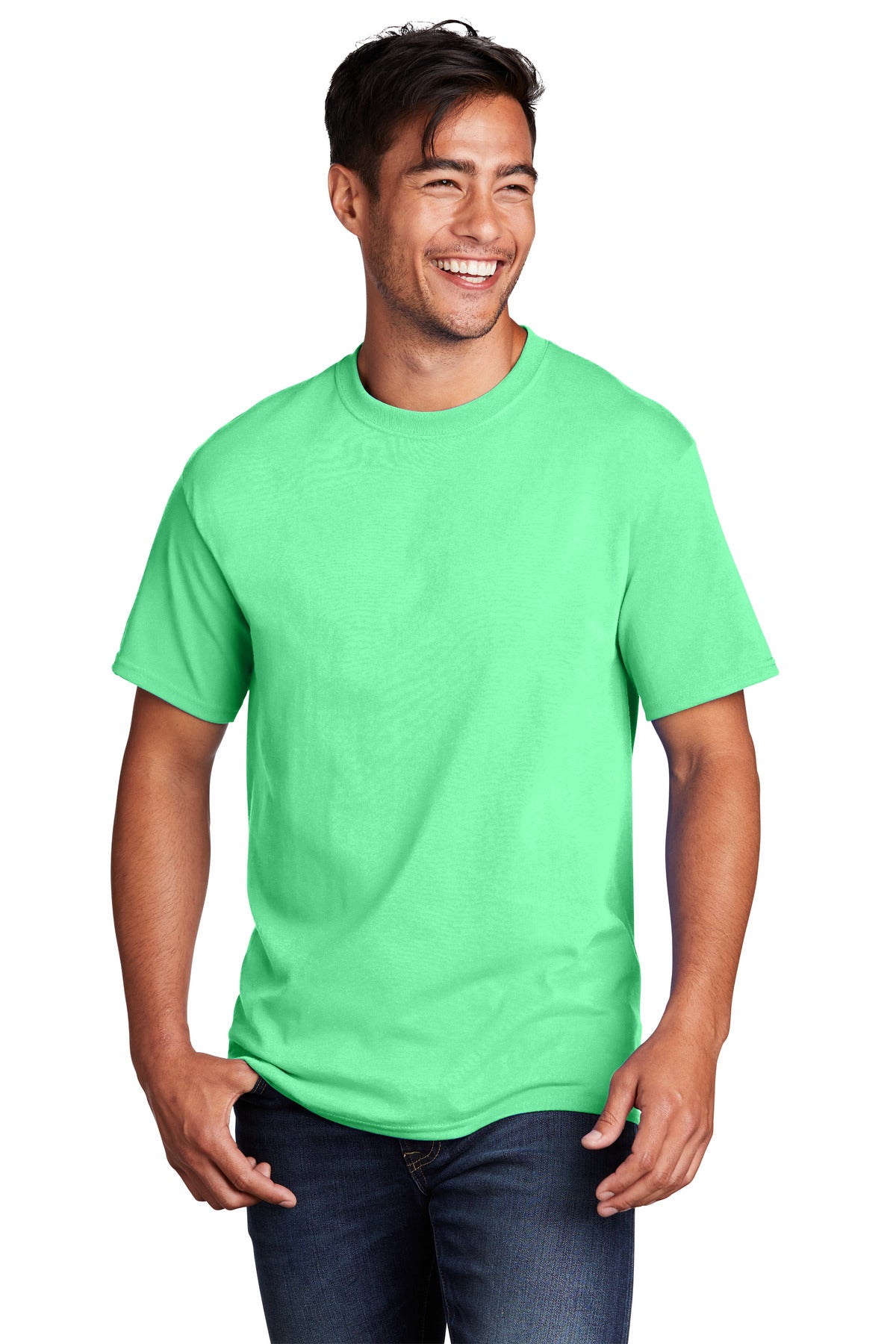 Port & Company Core Cotton Tee. PC54 Jadeite