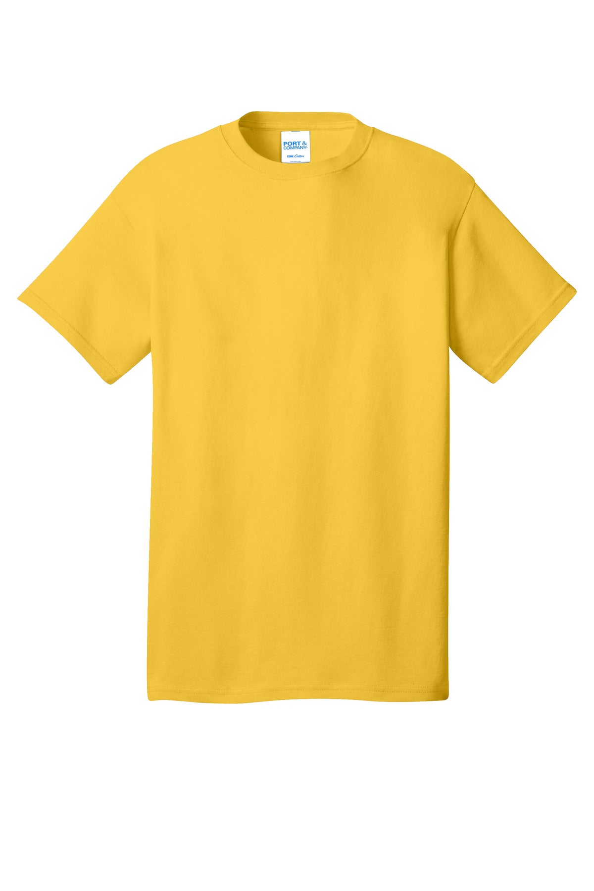 Port & Company Core Cotton Tee. PC54 Lemon Yellow
