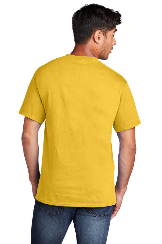 Port & Company Core Cotton Tee. PC54 Lemon Yellow