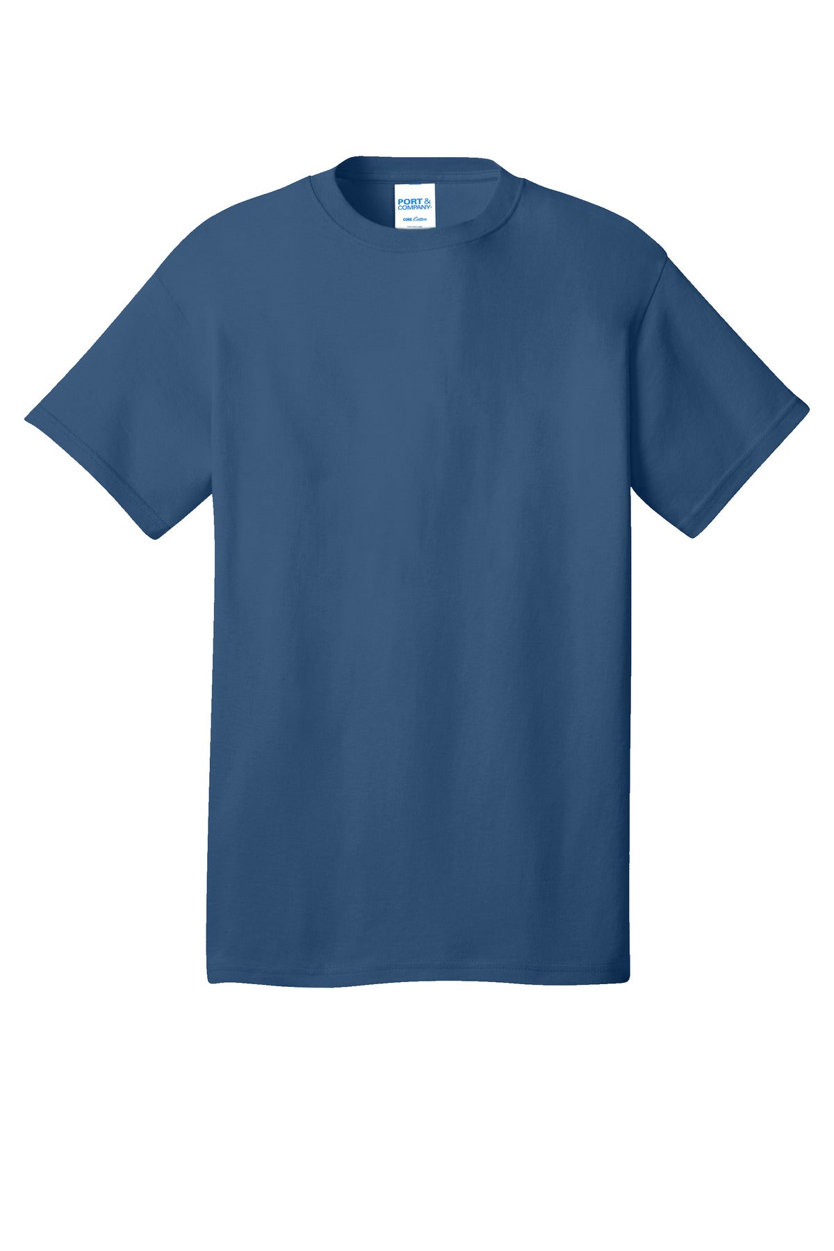 Port & Company Core Cotton Tee. PC54 Neptune Blue