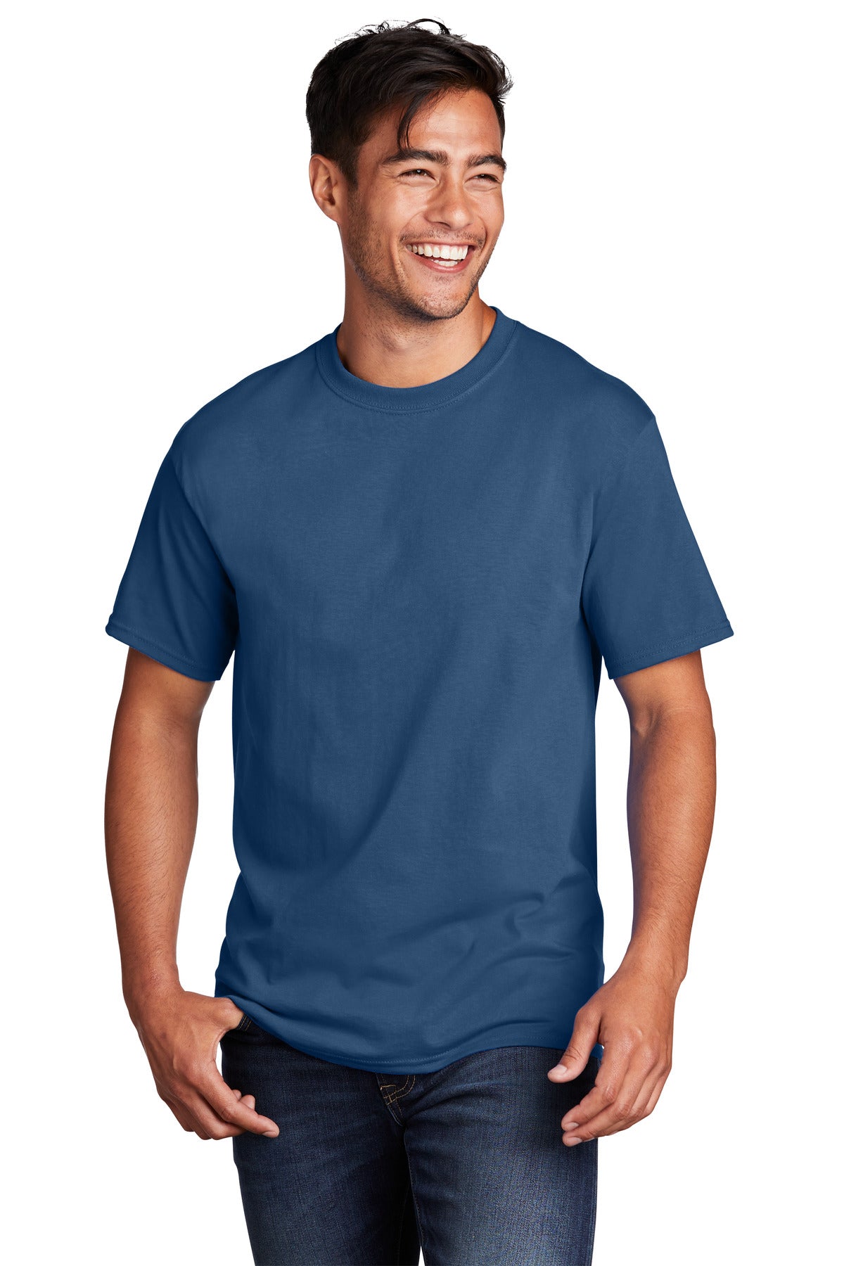 Port & Company Core Cotton Tee. PC54 Neptune Blue