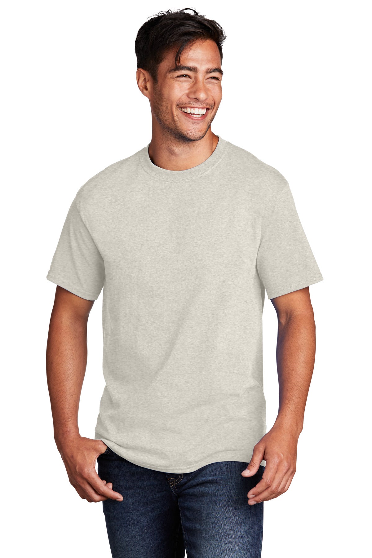 Port & Company Core Cotton Tee. PC54 Oatmeal Heather