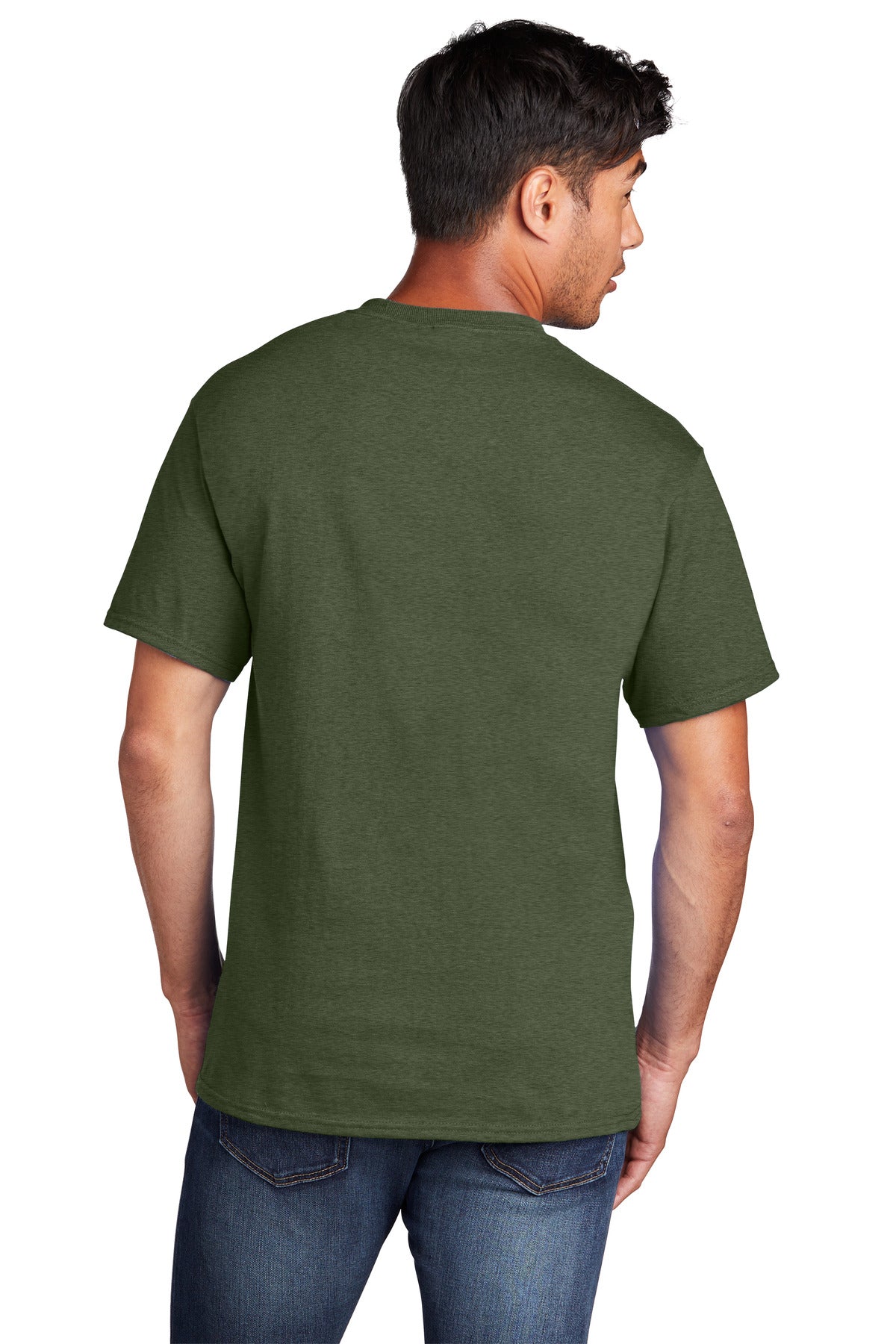 Port & Company Core Cotton Tee. PC54 Olive Drab Green Heather
