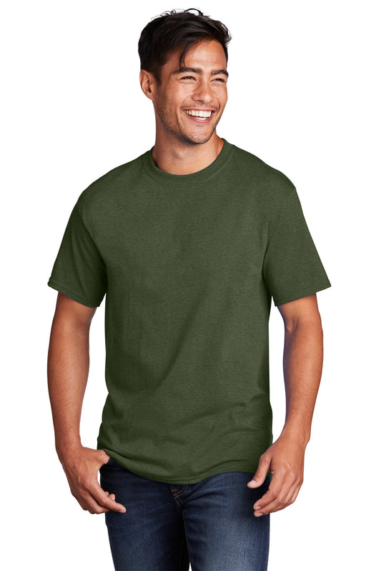 Port & Company Core Cotton Tee. PC54 Olive Drab Green Heather