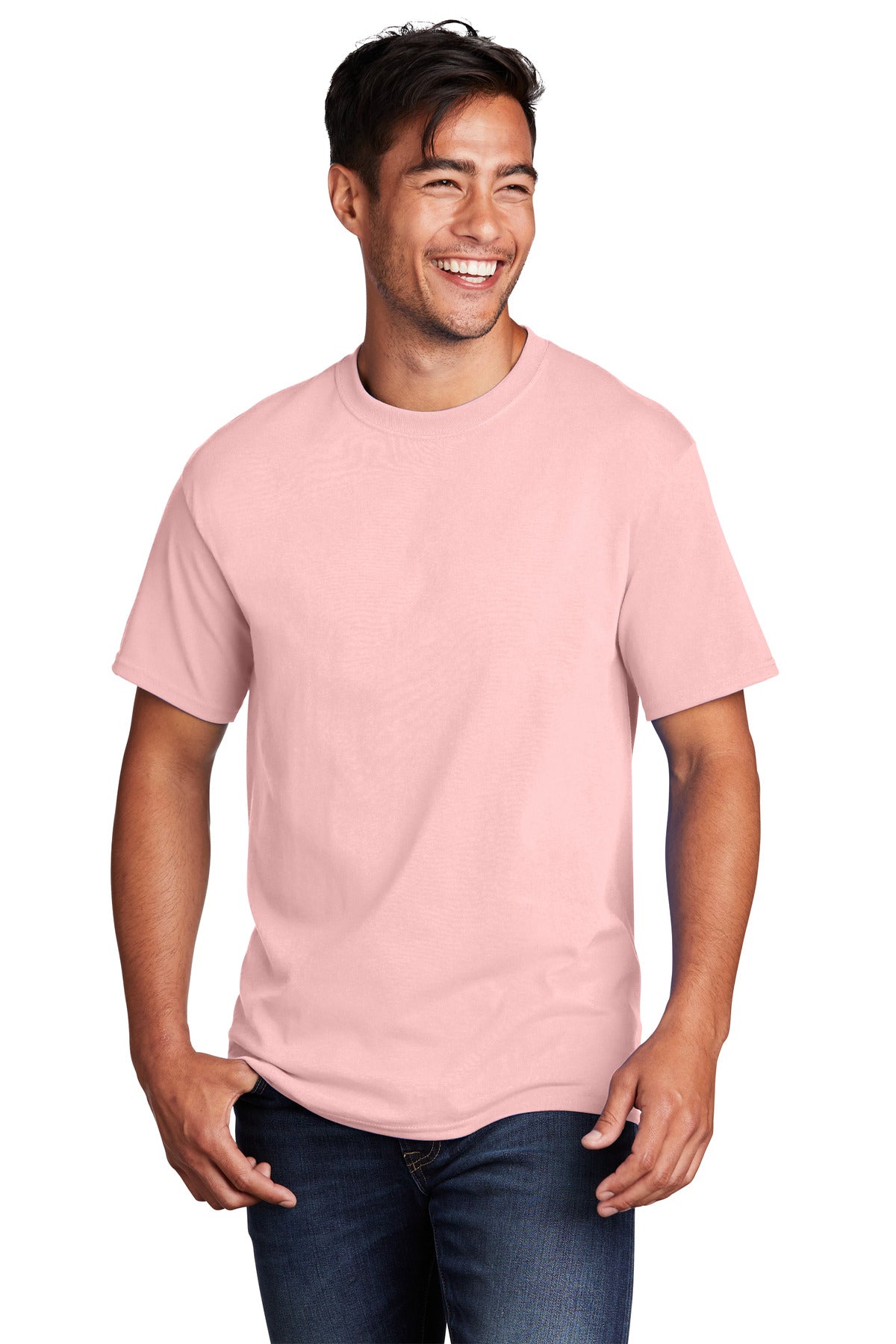 Port & Company Core Cotton Tee. PC54 Pale Blush