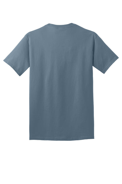 Port & Company Core Cotton Tee. PC54 Stonewashed Blue