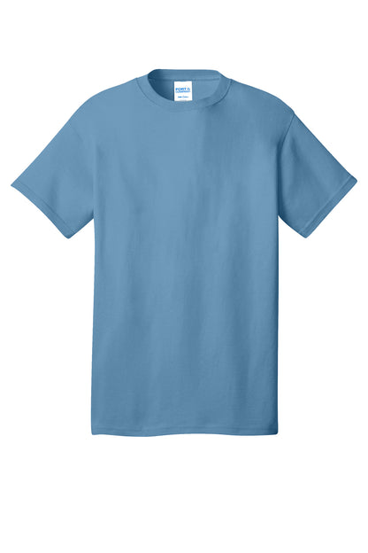 Port & Company Core Cotton Tee. PC54 Tundra Blue