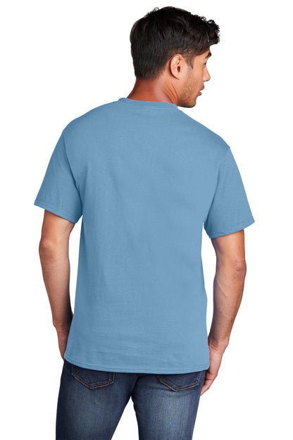Port & Company Core Cotton Tee. PC54 Tundra Blue