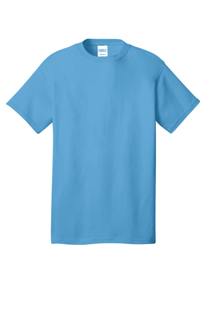 Port & Company Core Cotton Tee. PC54 Aquatic Blue