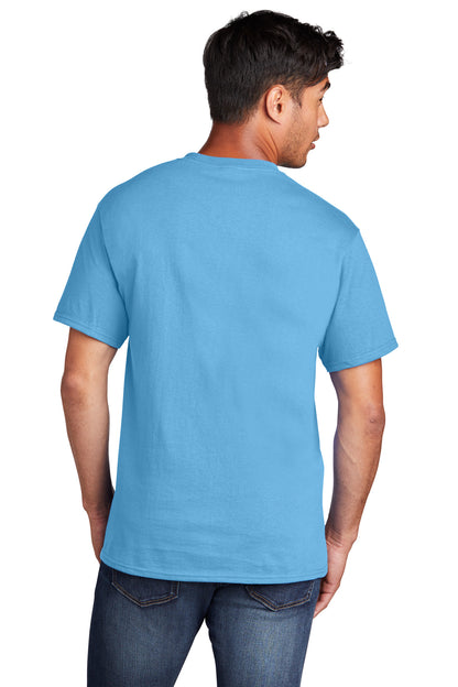 Port & Company Core Cotton Tee. PC54 Aquatic Blue
