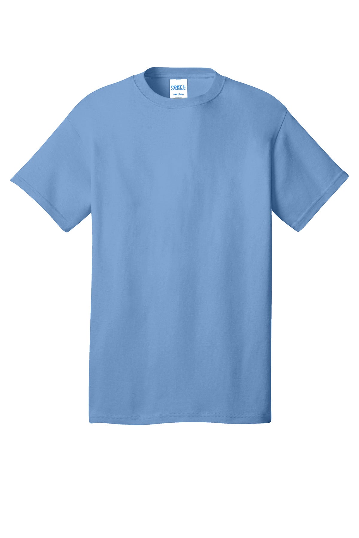 Port & Company Core Cotton Tee. PC54 Carolina Blue