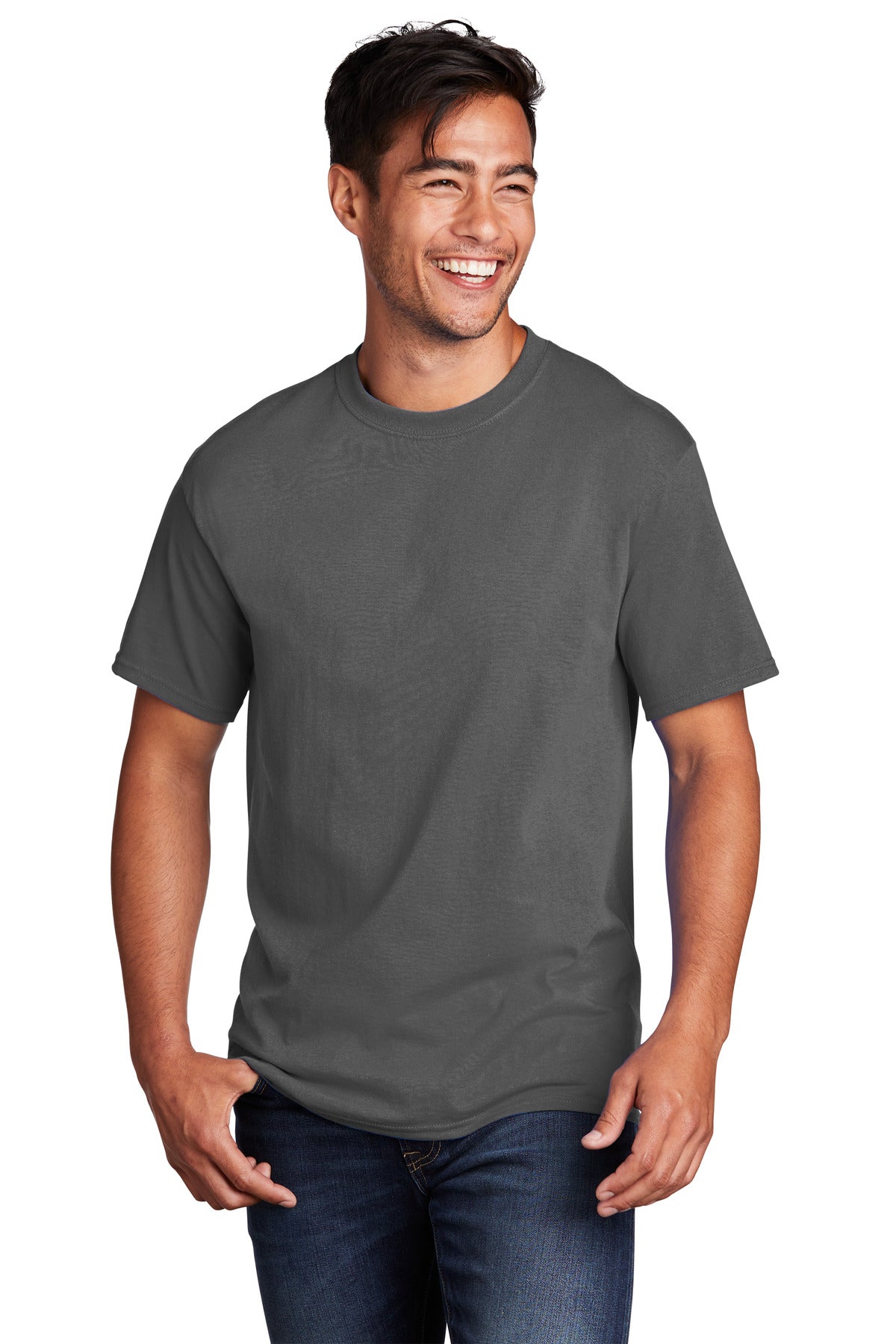 Port & Company Core Cotton Tee. PC54 Charcoal