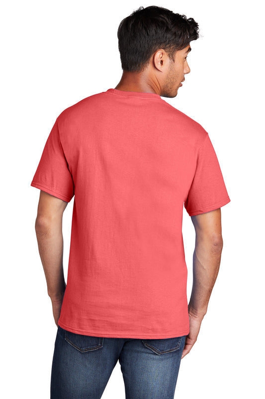 Port & Company Core Cotton Tee. PC54 Coral