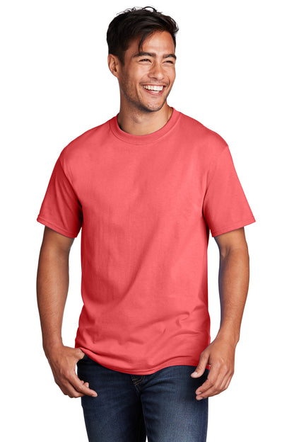 Port & Company Core Cotton Tee. PC54 Coral