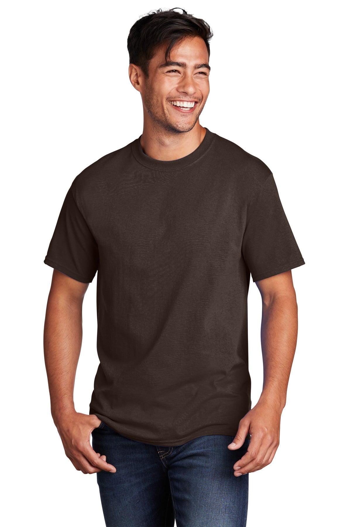 Port & Company Core Cotton Tee. PC54 Dark Chocolate Brown