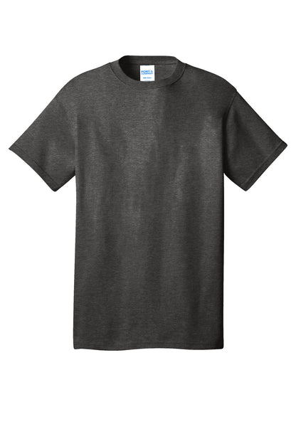 Port & Company Core Cotton Tee. PC54 Dark Heather Grey