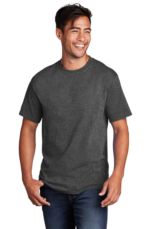 Port & Company Core Cotton Tee. PC54 Dark Heather Grey