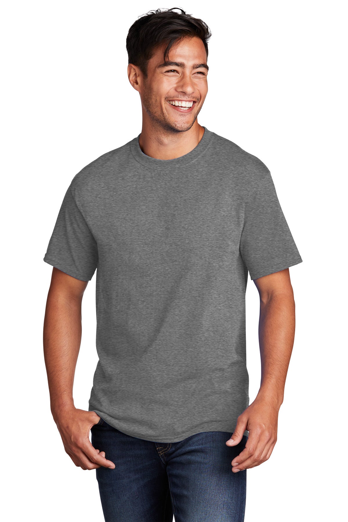 Port & Company Core Cotton Tee. PC54 Graphite Heather