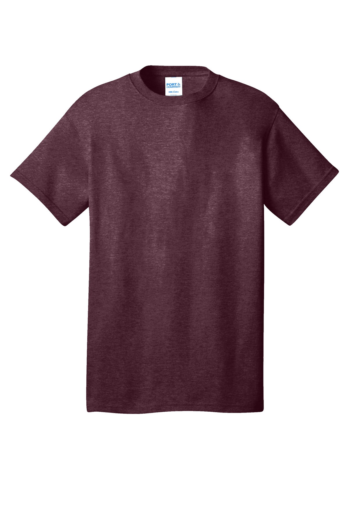 Port & Company Core Cotton Tee. PC54 Heather Athletic Maroon