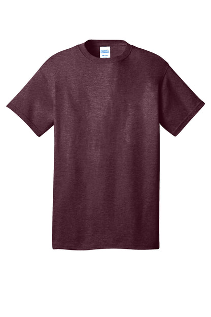 Port & Company Core Cotton Tee. PC54 Heather Athletic Maroon
