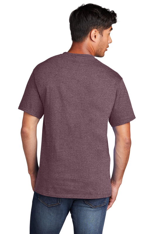 Port & Company Core Cotton Tee. PC54 Heather Athletic Maroon
